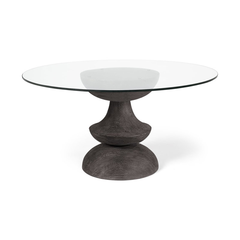 Dorothea Round Glass Dining Table