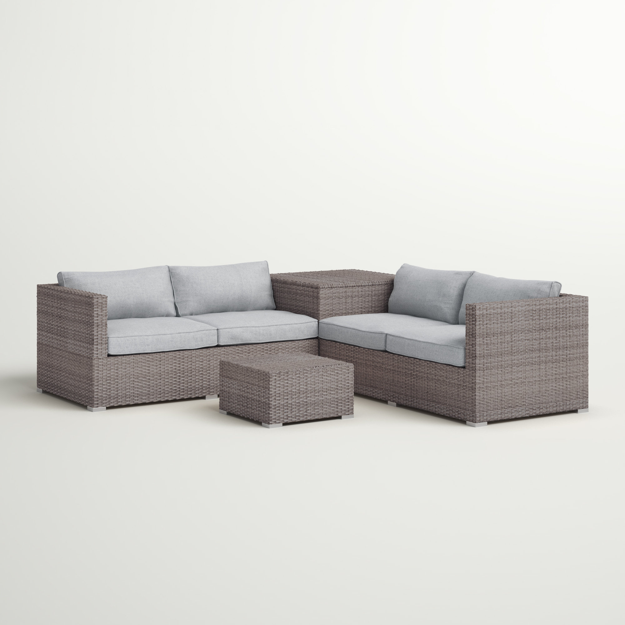 Alvin 4 - Person Patio Conversation Sets with Cushions