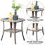 Ensemble de conversation d'extérieur 3 pièces avec chaises berçantes, coussins et table d'appoint Mariolina-577272257