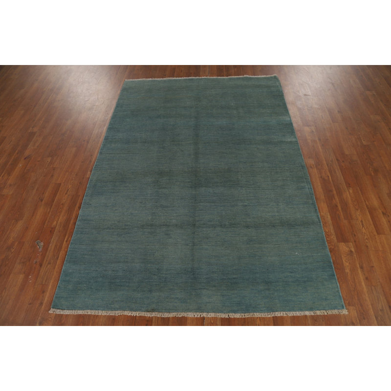Tapis turquoise et bleu Gabbeh 5 x 7