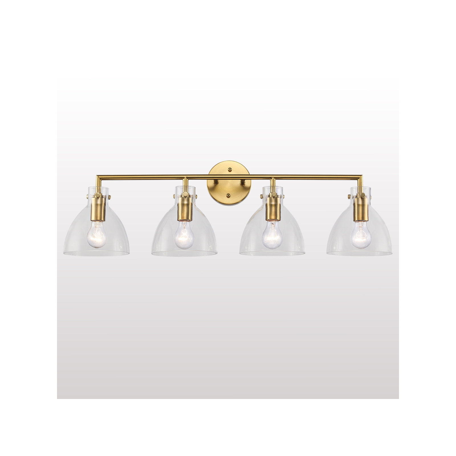 Martins 4 Light Dimmable Vanity Light, Antique Gold