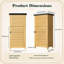 Wooden Parcel Box Outdoor,Lockable Weatherproof Floor Mounted Secure Front Access,19.5x19x45in,Black-129851733