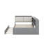 Lit plateforme double avec tablettes, lit gigogne et tête de lit-1182322496