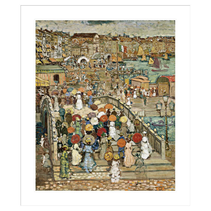 «Ponte della Paglia» par Maurice Brasil Prendergast, impression giclée sur cadre, H 39,25 po x l 33,5 po