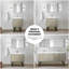 Meuble-lavabo double 60 po Rustic L 20 po x P 20 po, comptoir en marbre de culture, robinet en or rose, miroir 55 - Surface gracieuse, élégante et fonctionnelle