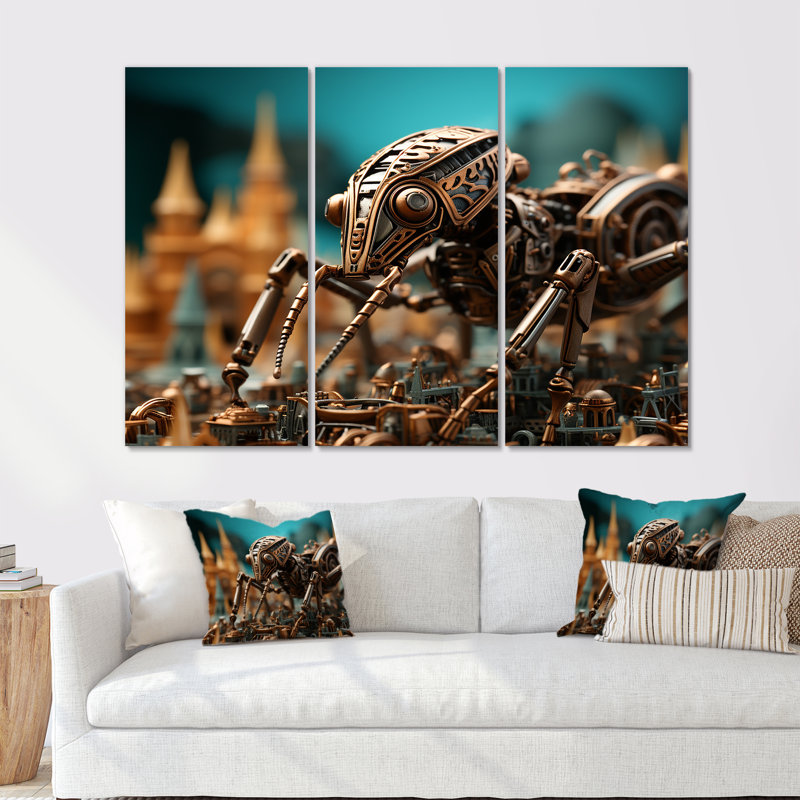 Ensemble de salon Steampunk Excavators Bronze Ants - Animal Ant, H 40 po x l 60 po