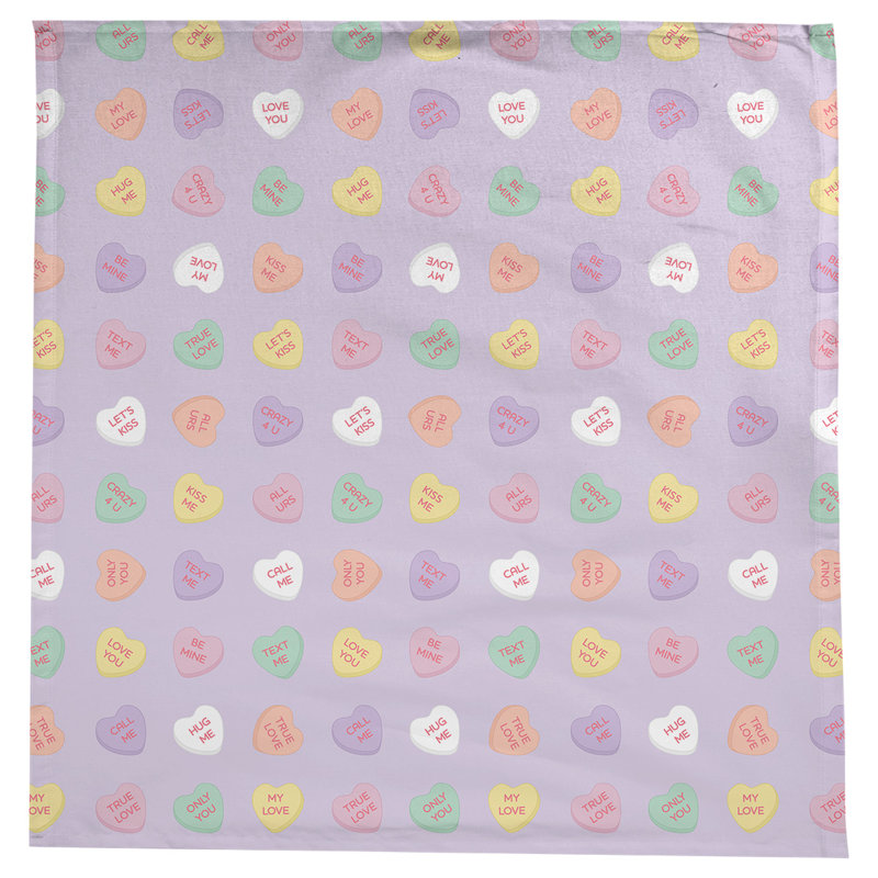 Festive Hol Tablecloth, 58" L x 58" W, Purple/Green/Yellow