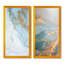 «Luxury Turquoise Gold Marbré Flow Art II», ensemble de 2 impressions sur toile-1450415696-1450415700