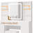 Kimrey Vanity Desk with Llight Sliding Mirror and 7 Drawers,  Makeup Vanity Table Set for Bedroom-435942611