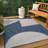 Orbie Modern Geometric Abstract Two-Tone Navy/Cream Indoor/Outdoor Rug-330398495