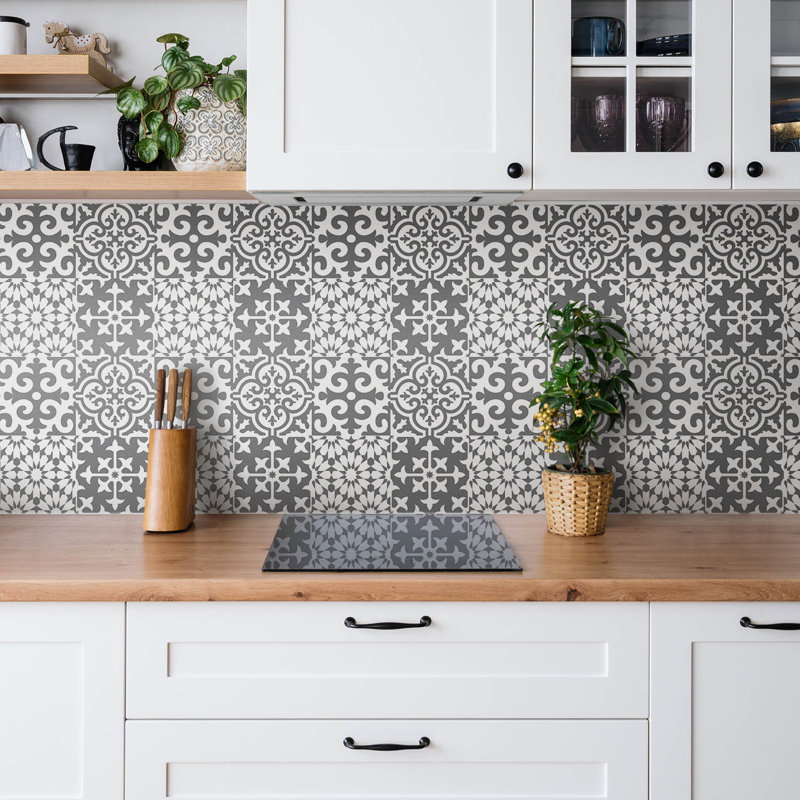 Asumi 30cm x 30cm PVC Mosaic Tile in Gray