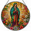 Panneau de vitrail de la Vierge Marie - H 12 po-705272899