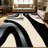 1PC Modern Abstract 3D Swirling Wavy Stripe Pattern area rugs for Living Room, Soft and Comfortable, Suitable for all seasons, easy-to-maintain, machine washable Indoor floor mat, Under Table Farmhouse suitable for dining table, bedroom, home office,-782334452