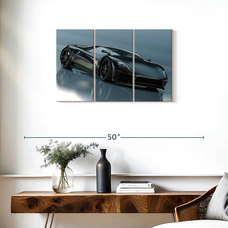 Mehar noir brillant Supercar, H 20 po x l 33 po