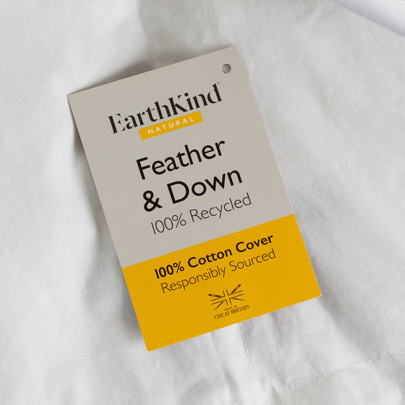 Earth Kind Feather & Down Eco Friendly Sustainable Medium Support Pillow