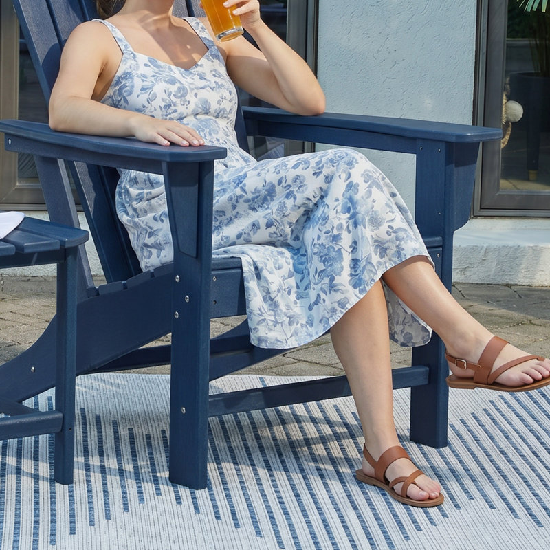 Chaise Adirondack pliante Emory, Bleu