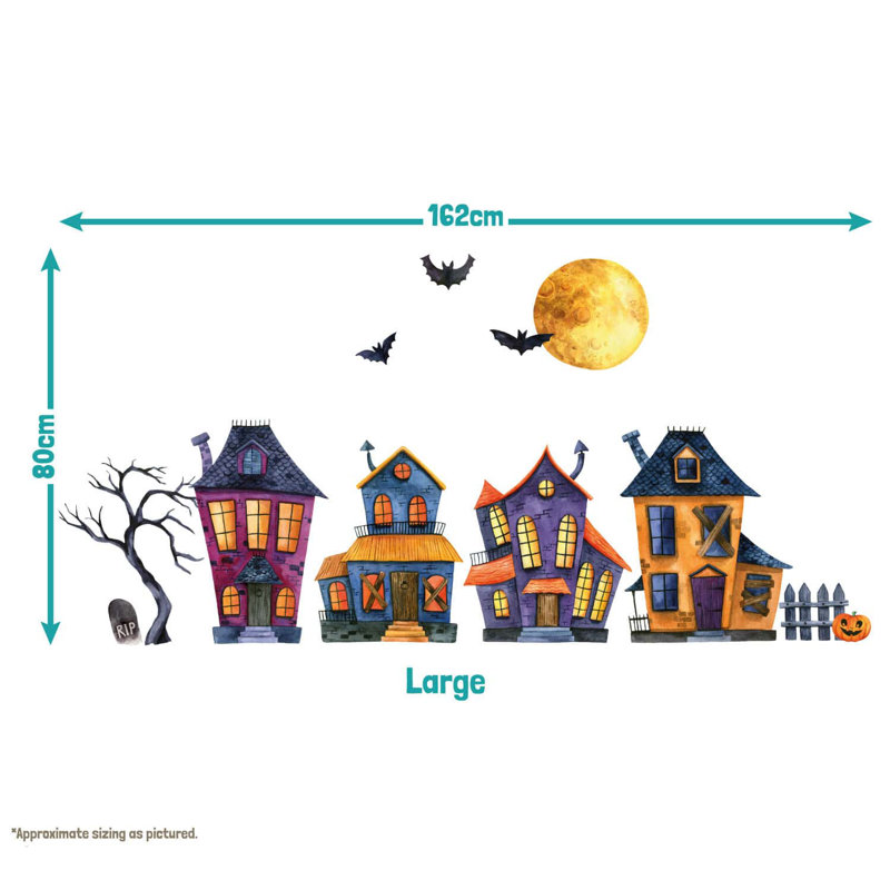 Non-Wall Damaging Wall Decal, 65cm H x 130cm W