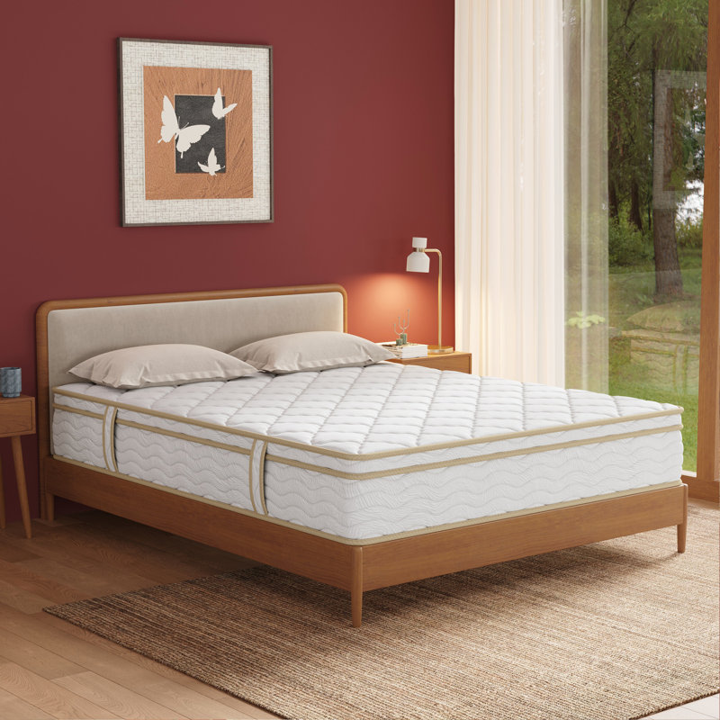 TALVONI Made In USA - 12" Queen Euro Top Pocket Coil And Cooling Gel Memory Foam Highly Breathable Quilted Cover Hybrid Mattress, Pressure Relief, And Motion Isolation, Certipur-US In A Box