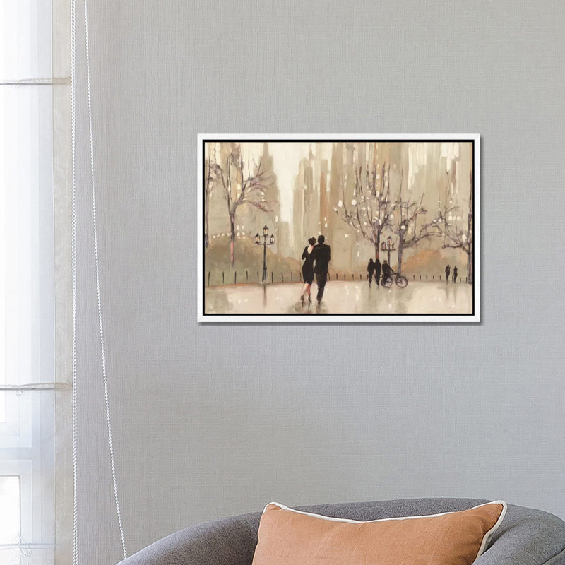 An Evening Out I by Julia Purinton - Print on Canvas, Brown Framed, White Floater Framed, 20.32 cm H x 30.48 cm W