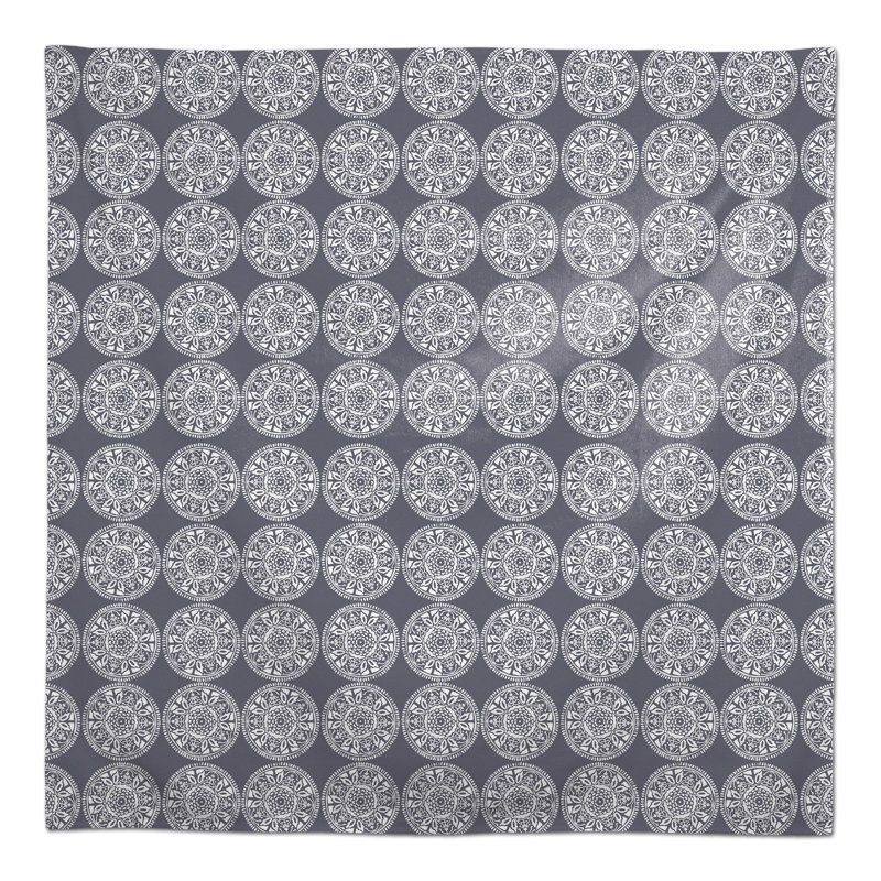 Nappe géométrique carrée, Gris foncé