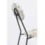 Chaise d’appoint rembourrée en noir/gris