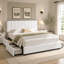 Huntsville 4-Drawer Velvet Upholstered Platform Bed-2068495090-2068495092
