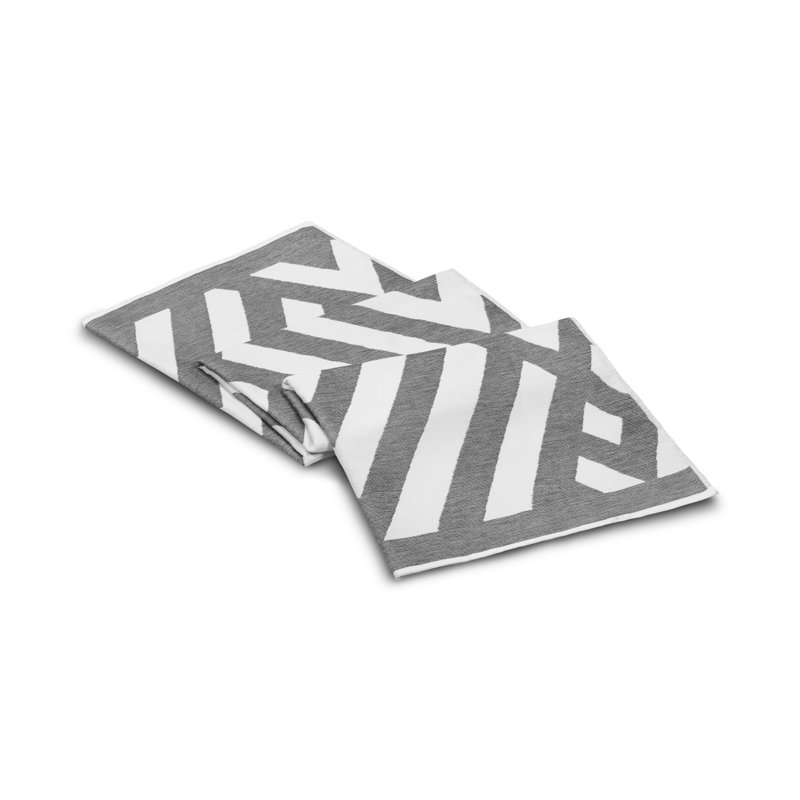 Premium 100% Cotton Fouta Beach Towel, Grey & White Stripes, 39.4 x 70.9 inches | 460 GSM, Soft & Absorbent | Perfect for Beach, Pool, and Travel | Easy Care: Machine Washable, Tumble Dry Low