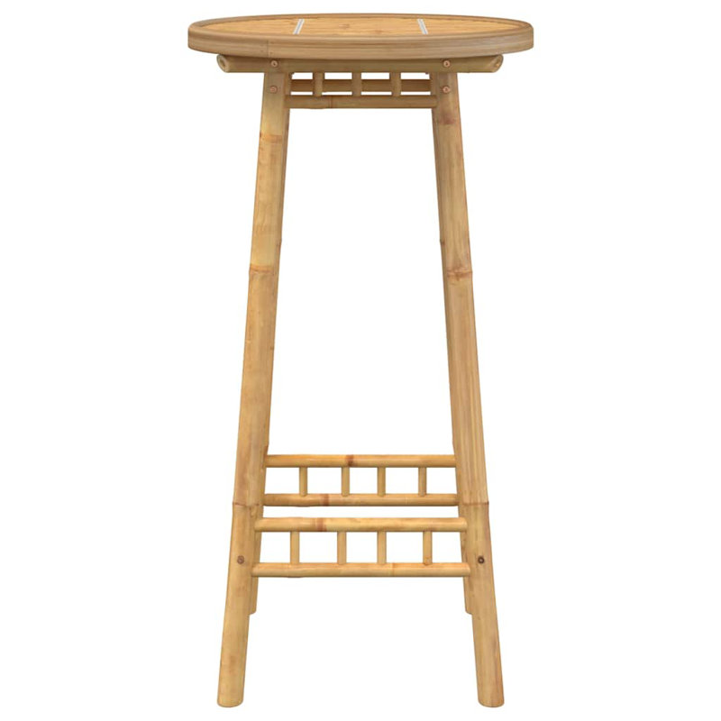 Outdoor Bar Table Bamboo Tall Footrest Outdoor Bar Table Round
