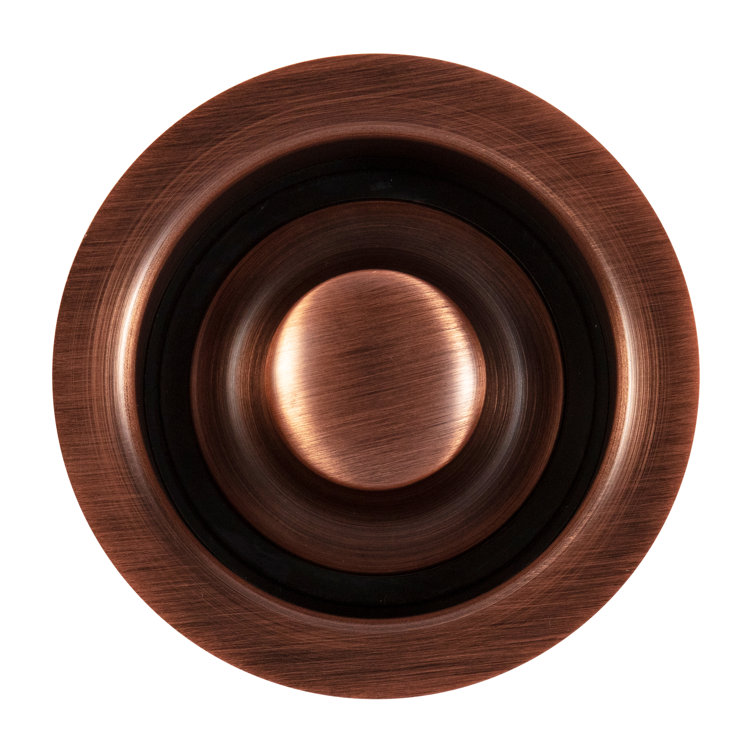 SinkSense Antique Copper 3.5" Disposal Flange Drain with Stopper
