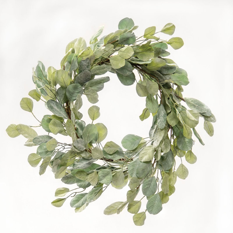 Faux Lambs Ear 24'' Wreath