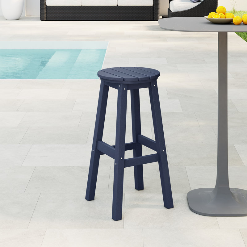 Tabouret d'extérieur Laguna, Bleu marine, 29"
