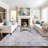 Transitional Bordered Vintage Machine Washable Non Slip Area Rug-351741982
