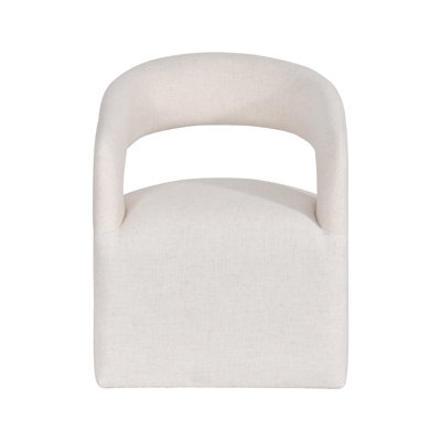 Hector 25.4" Wide Modern Upholstered Armchair With Open Back