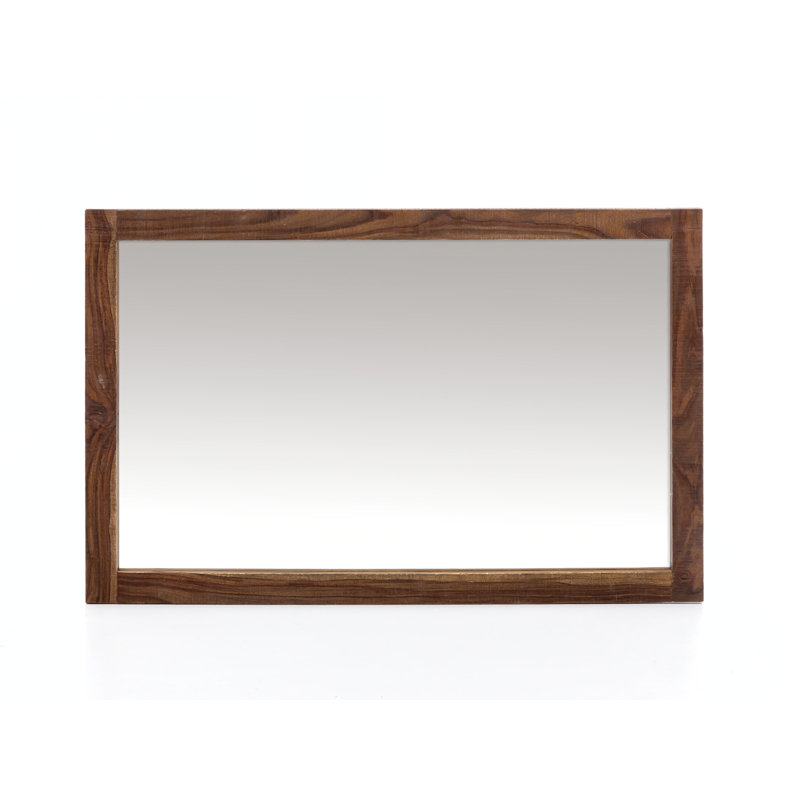 Durbin Wood Flat Wall Mirror