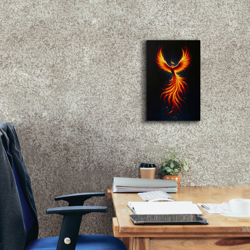 «The Phoenix» par Andreas Magnusson, art mural sur toile, H 18 po x l 12 po x P 0,75 po