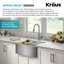 KRAUS Kore™ Workstation Farmhouse Apron Front 16 Gauge Single Bowl Kitchen Sink-115270562-115270563