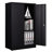 Black Storage Cabinet, Adjustable Height Dividers, Handle Locks, Spring Loaded Door Metal Exquisite-879645619