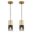 Ensemble de 2 luminaires suspendus modernes Glorianne pour îlot de cuisine-1361907372