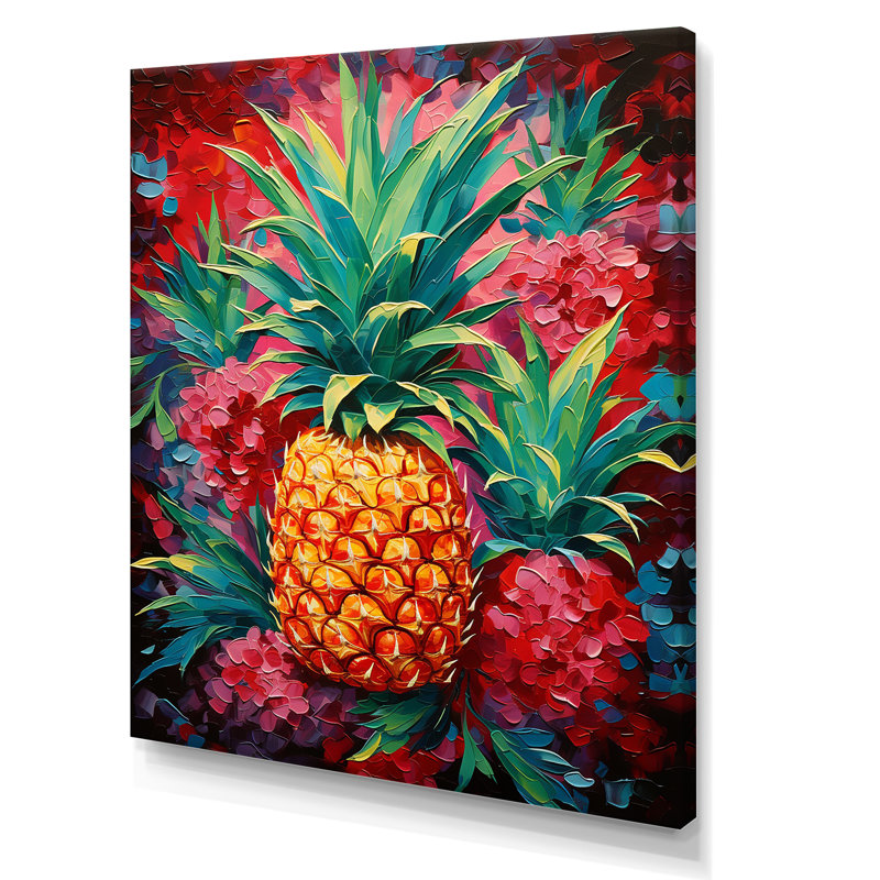 Oasis tropicale ananas I, H 20 po x l 12 po x P 1 po, Toile tendue
