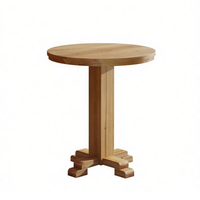 Table de bar - Bois massif - 1 pièce - Table de bar - Brun - Design élégant