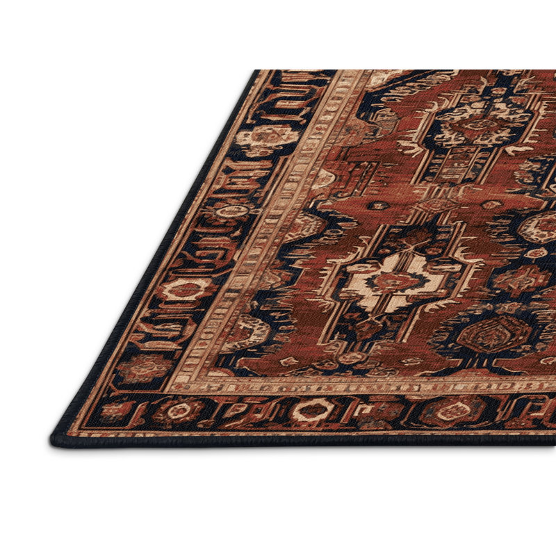Machine Washable Persian Brown Area Rug, Rectangle 2' x 3'