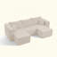 Canapé modulaire compact en velours côtelé compact avec un style minimaliste moderne-1818364117