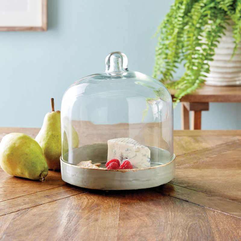 Kammie Tray With Cloche Small Iron Tray