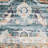 Lake Macquarie Machine Washable Performance Non-Skid Blue/Rust Rug Mat-1588074338