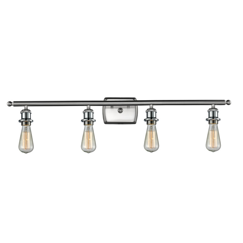 Orrwell 4 - Light Dimmable Vanity Light, 6 Watt Vinage LED Bulb, Brushed Satin Nickel