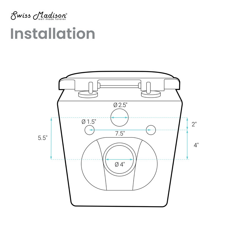 Calice Wall-Hung Toilet Bundle 0.8/1.6 GPF Dual Flush With Flush Plate, Glossy White