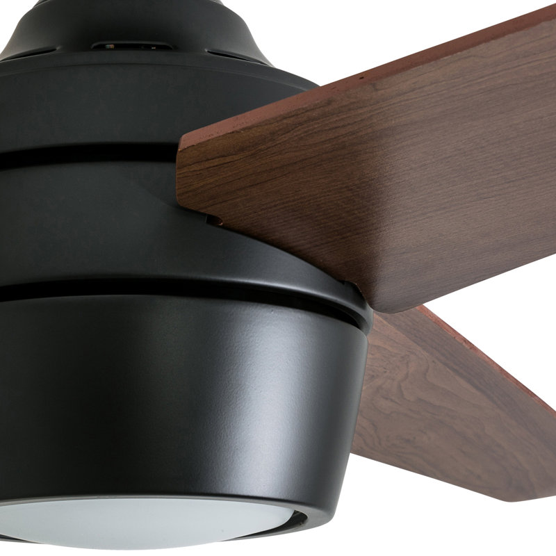 Eamon 52'' Ceiling Fan with LED Lights and Remote Control, Espresso Bean with Chocolate Maple