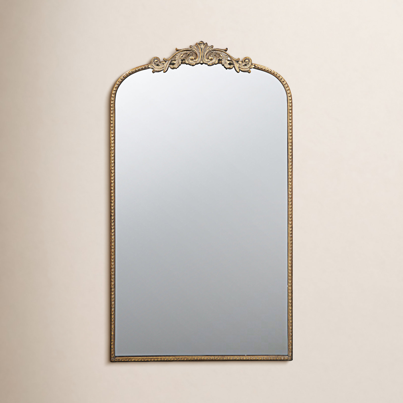 Emmeline Metal Arch Mirror, Gold, 42" x 24"