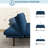 71" Futon Sofa Bed with Adjustable Armrest & Backrest , Multifunctional Love seat Convertible Sofa for Living Room, Apartment, Office-67776338-85771477