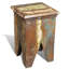 Tabouret en bois massif récupéré